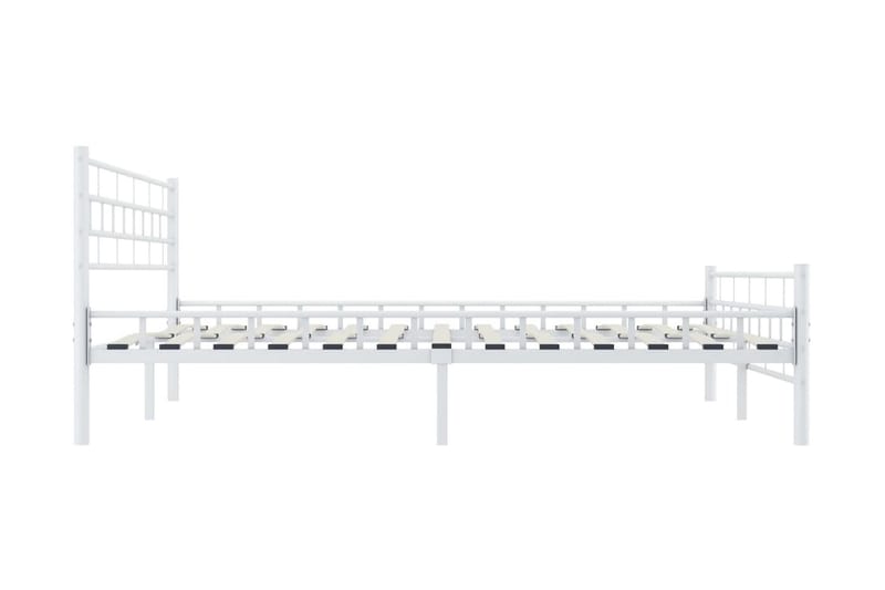 Sengestel 140 X 200 Cm Metal Hvid - Hvid - Møbler - Senge - Sengeramme & sengestel