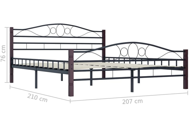 Sengestel 140 X 200 Cm Metal Hvid - Hvid - Møbler - Senge - Sengeramme & sengestel