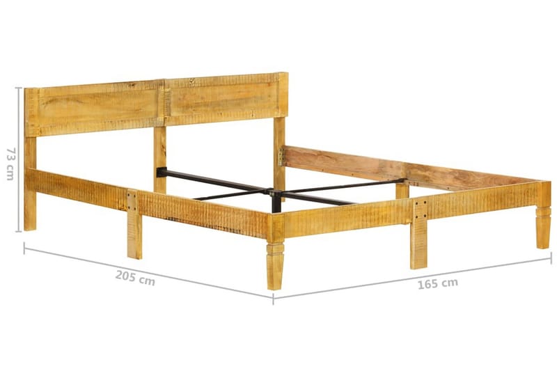 Sengestel 160 cm Massivt Mangotræ - Møbler - Senge - Sengeramme & sengestel