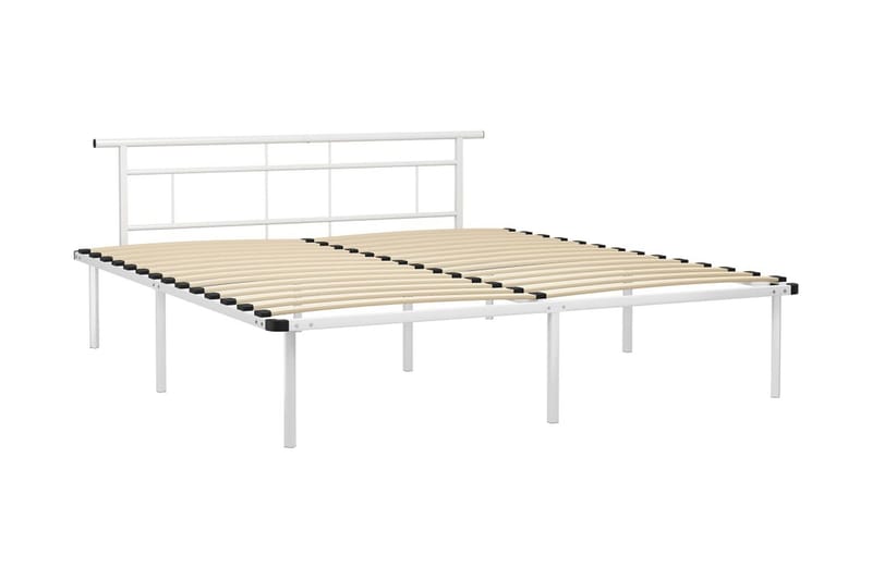 Sengestel 180x200 cm metal hvid - Hvid - Møbler - Senge - Sengeramme & sengestel