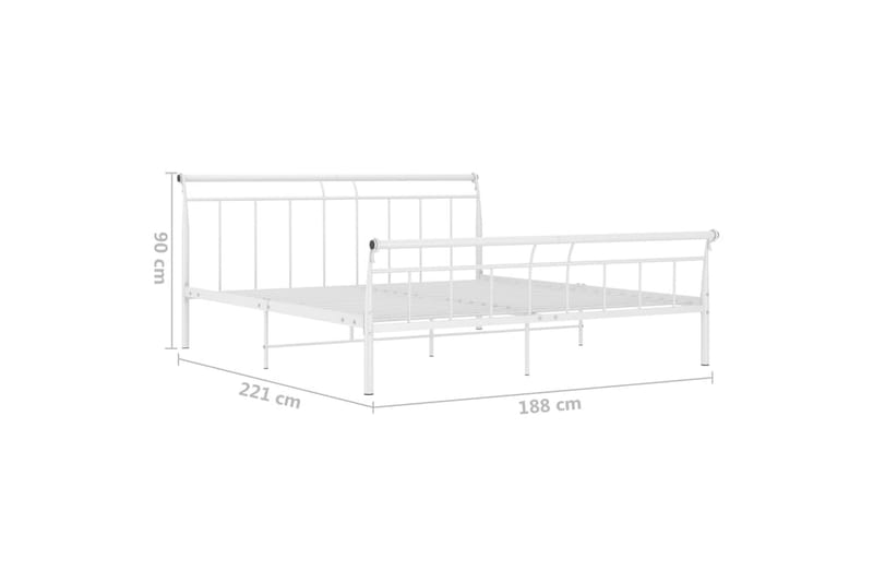 sengestel 180x200 cm metal hvid - Hvid - Møbler - Senge - Sengeramme & sengestel