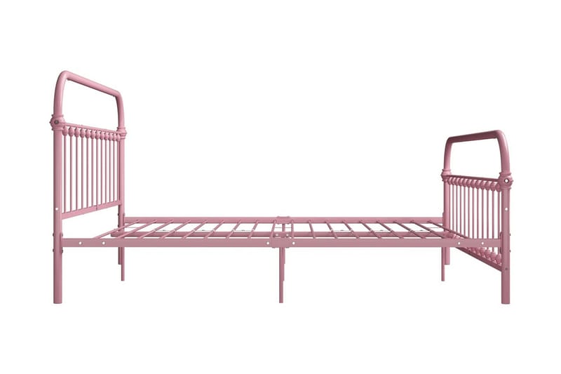 Sengestel 180x200 cm Metal Pink - Lyserød - Møbler - Senge - Sengeramme & sengestel