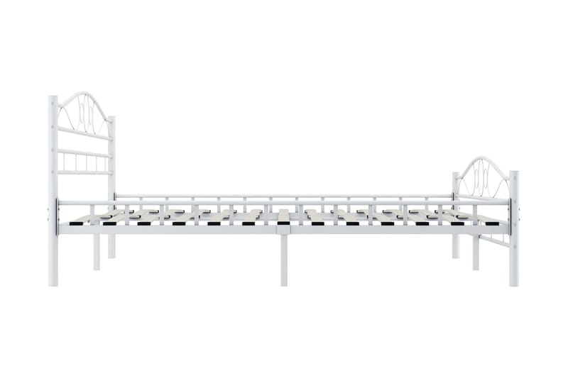 Sengestel 200 X 200 Cm Metal Hvid - Hvid - Møbler - Senge - Sengeramme & sengestel