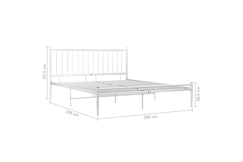 sengestel 200x200 cm metal hvid - Hvid - Møbler - Senge - Sengeramme & sengestel