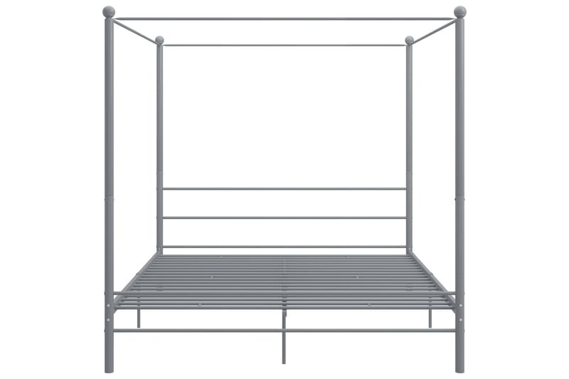 sengestel til himmelseng 200x200 cm metal grå - Grå - Møbler - Senge - Sengeramme & sengestel