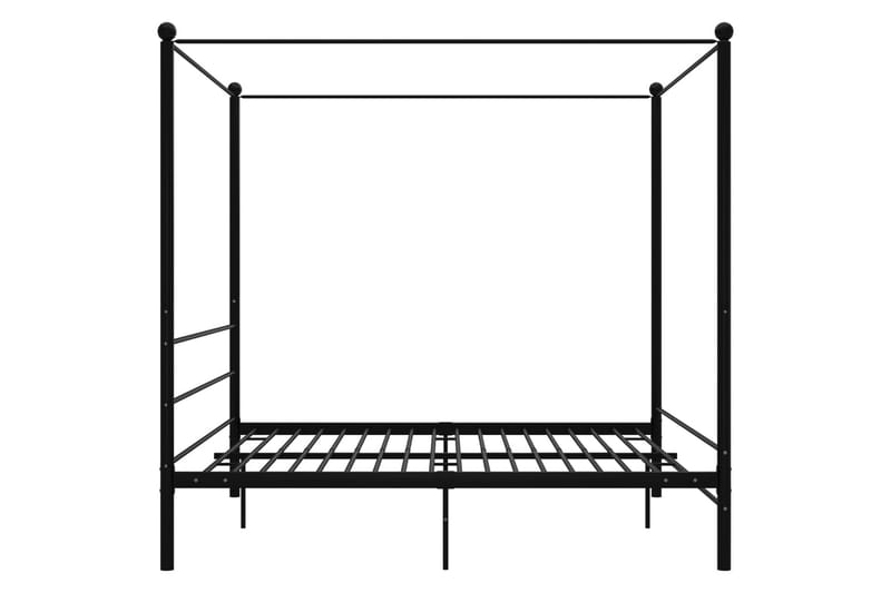 sengestel til himmelseng 200x200 cm metal sort - Sort - Møbler - Senge - Sengeramme & sengestel