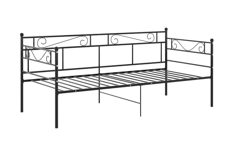 sengestel til sovesofa 90x200 cm metal sort - Sort - Møbler - Senge - Sengeramme & sengestel