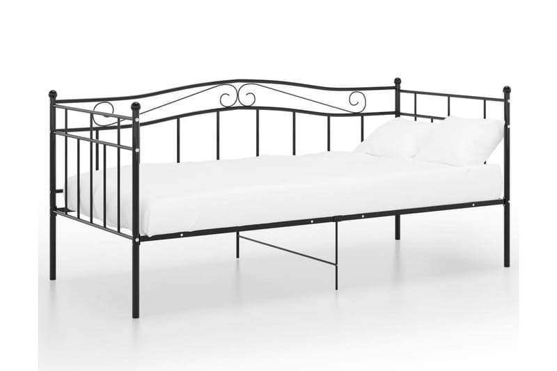 sengestel til sovesofa 90x200 cm metal sort - Sort - Møbler - Senge - Sengeramme & sengestel