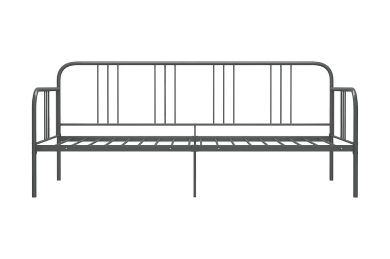 Sengestel til udtræksseng 90x200 cm metal grå - Grå - Møbler - Senge - Sengeramme & sengestel