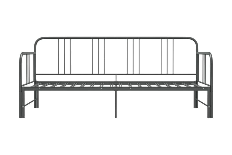 Sengestel til udtræksseng 90x200 cm metal grå - Grå - Møbler - Senge - Sengeramme & sengestel