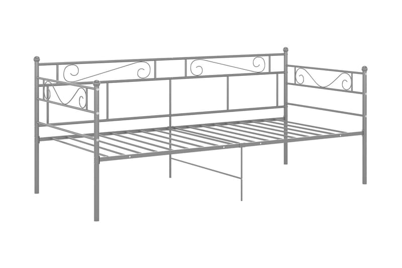 sengestel til udtræksseng 90x200 cm metal grå - Grå - Møbler - Senge - Sengeramme & sengestel