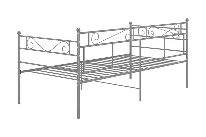 sengestel til udtræksseng 90x200 cm metal grå - Grå - Møbler - Senge - Sengeramme & sengestel