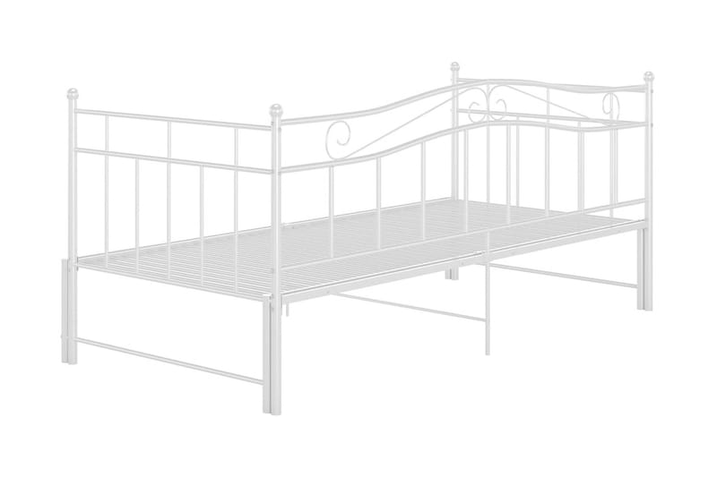 sengestel til udtræksseng 90x200 cm metal hvid - Hvid - Møbler - Senge - Sengeramme & sengestel