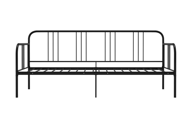 Sengestel til udtræksseng 90x200 cm metal sort - Sort - Møbler - Senge - Sengeramme & sengestel