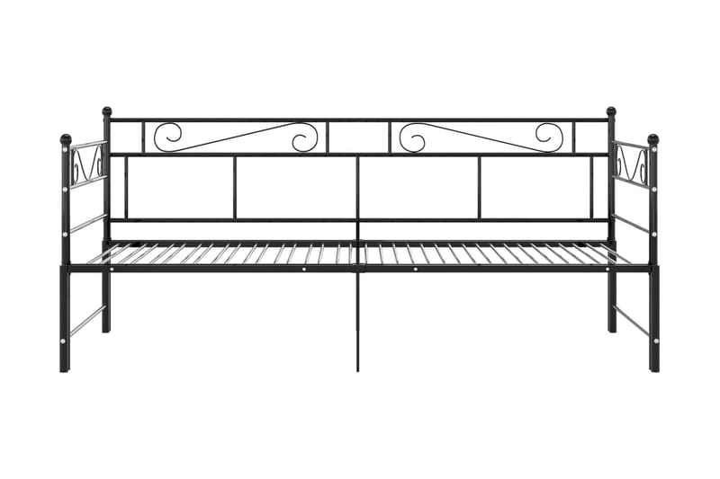 sengestel til udtræksseng 90x200 cm metal sort - Sort - Møbler - Senge - Sengeramme & sengestel