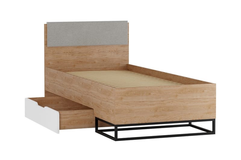 Staffin Sengeramme 90x200 cm - Hvid - Sengeramme & sengestel