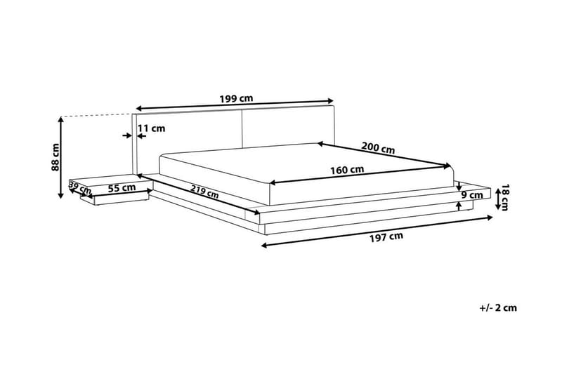 Zen Dobbeltseng 160 | 200 cm - Hvid - Møbler - Senge - Sengeramme & sengestel