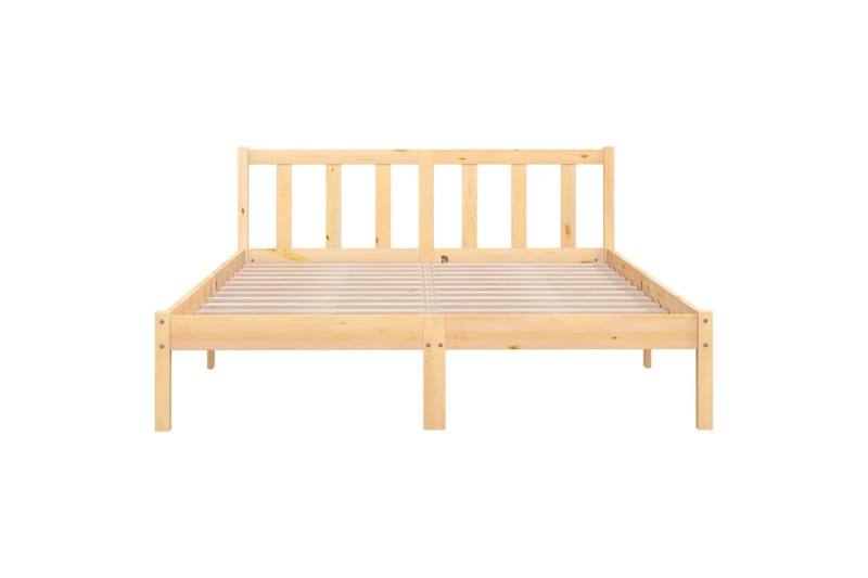 sengestel 135x190 cm UK Double massivt fyrretræ - Brun - Møbler - Senge - Sengeramme & sengestel