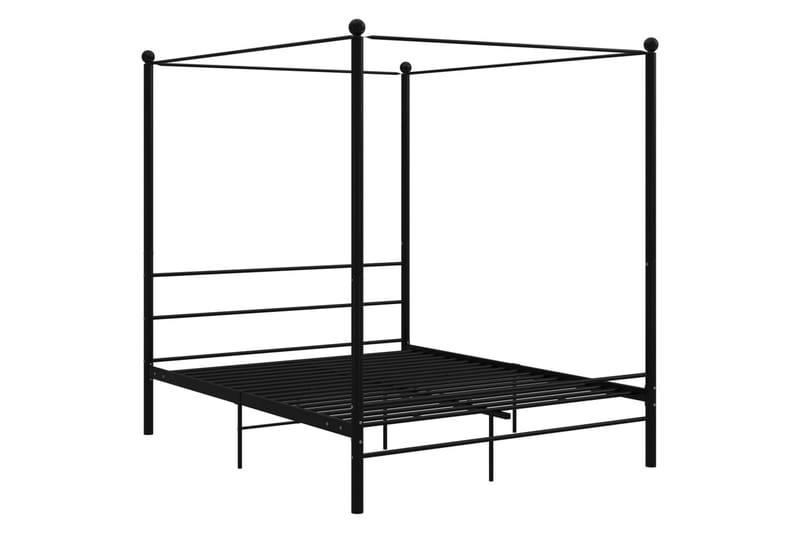 sengestel til himmelseng 160x200 cm metal sort - Sort - Møbler - Senge - Sengeramme & sengestel