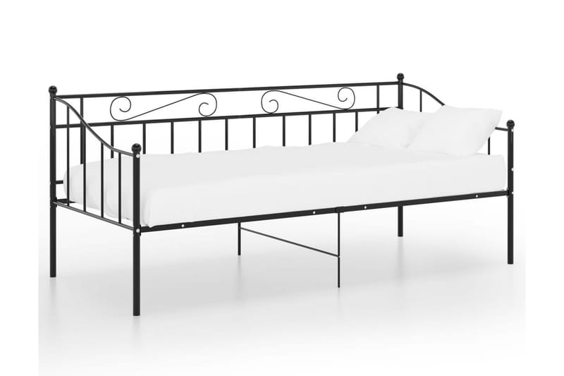 sengestel til sovesofa 90x200 cm metal sort - Sort - Møbler - Senge - Sengeramme & sengestel