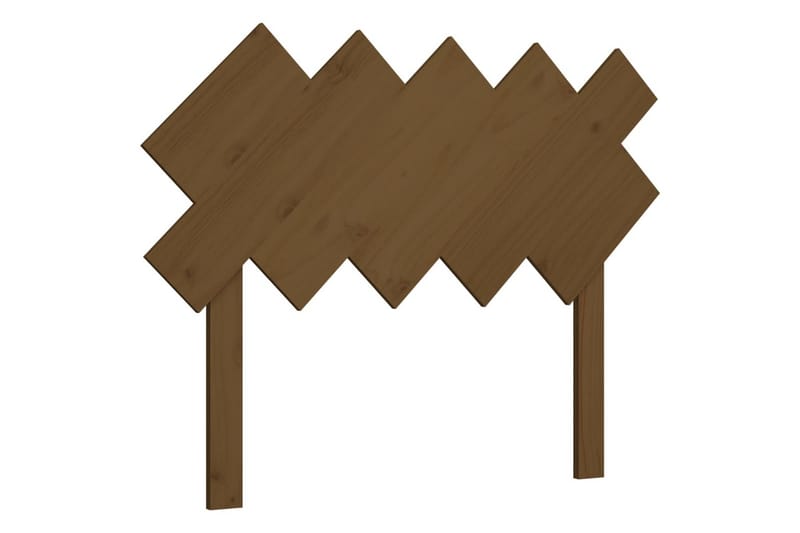 beBasic sengegærde 104x3x80,5 cm massivt fyrretræ gyldenbrun - Brun - Sengegavle