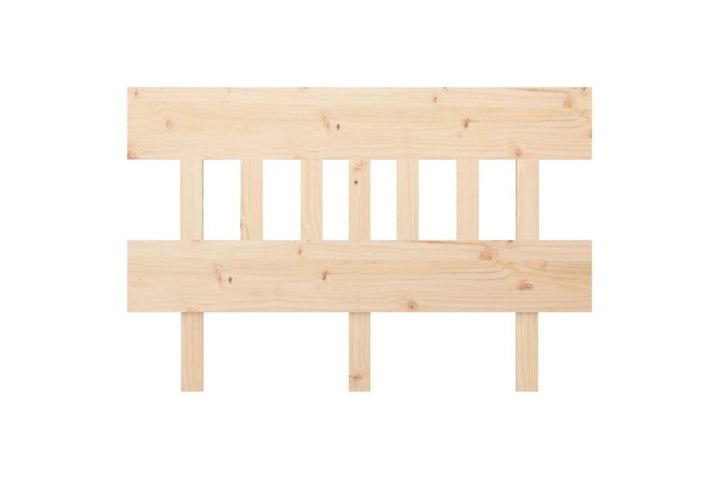 beBasic sengegærde 123,5x3x81 cm massivt fyrretræ - Brun - Møbler - Senge - Sengetilbehør & sengegavl - Sengegavle