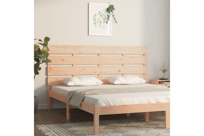 beBasic sengegærde 140x3x80 cm massivt fyrretræ - Brun - Møbler - Senge - Sengetilbehør & sengegavl - Sengegavle