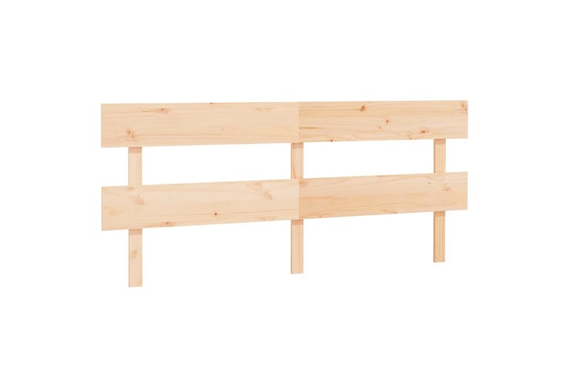 beBasic sengegærde 204x3x81 cm massivt fyrretræ - Brun - Møbler - Senge - Sengetilbehør & sengegavl - Sengegavle