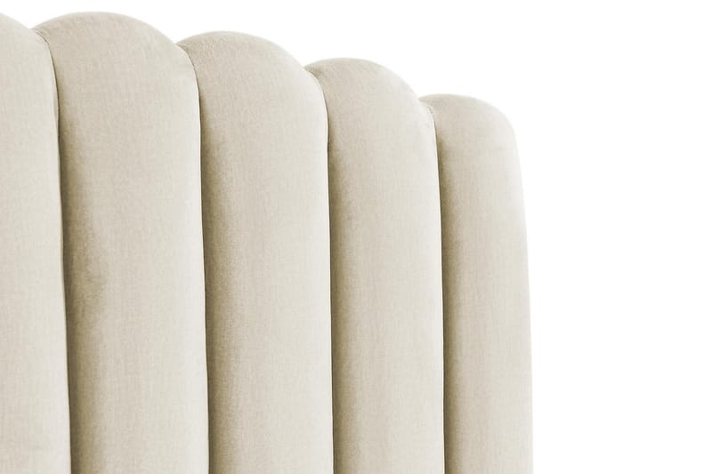 Davia Sengegavl Fløjl 140 cm - Beige/Velour - Møbler - Senge - Sengetilbehør & sengegavl - Sengegavle