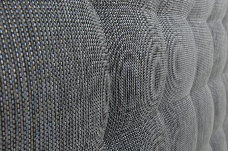 Hilton Luksus sengegavl 120 cm høj ternet - mørkegrå - Sengegavle