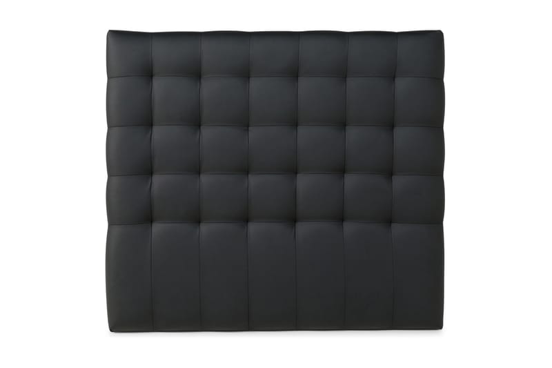 Hilton Luksus sengegavl 120 cm ternet kunstlæder - sort - Sengegavle
