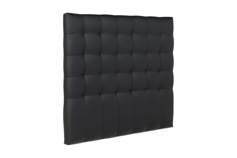 Hilton Luksus sengegavl 120 cm ternet kunstlæder - sort - Sengegavle