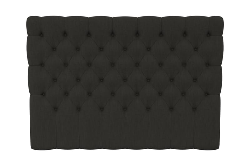 Hilton Luksus/Superior Luksus sengegavl 180 cm dybt tuftet - sort - Sengegavle - Sengegavl opbevaring