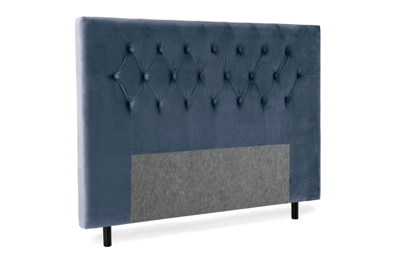 Royal Velvet sengegavl 180 cm velour - mørkeblå - Møbler - Senge - Sengetilbehør & sengegavl - Sengegavle