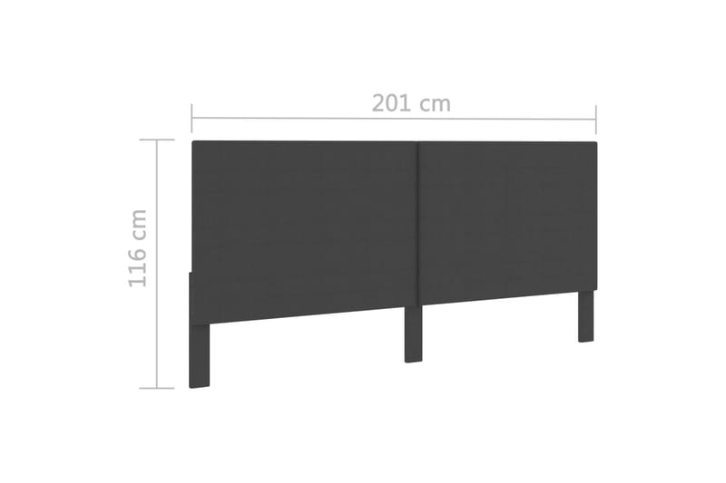 Sengegavl 200X200 cm Stof Mörkegrå - Møbler - Senge - Sengetilbehør & sengegavl - Sengegavle