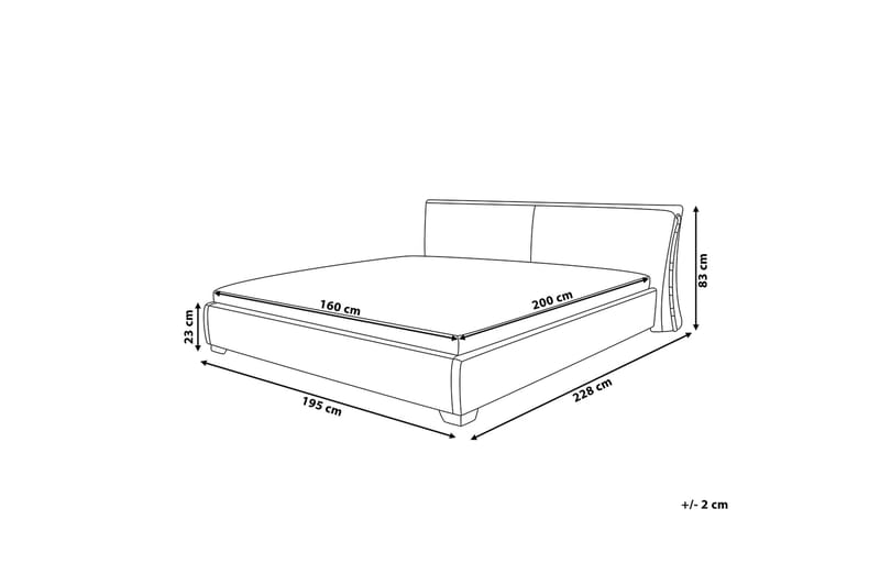 Paris Waterbed 160 | 200 cm - Grå - Møbler - Senge - Vandseng