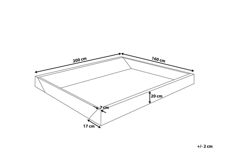 Wave skumramme til vandseng 160 | 200 cm - Sort - Møbler - Senge - Vandseng