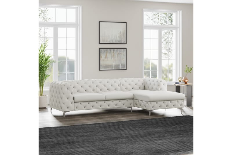 Glennie Sofa med Divan 4-personers - Beige - Møbler - Sofaer - Sofa med chaiselong