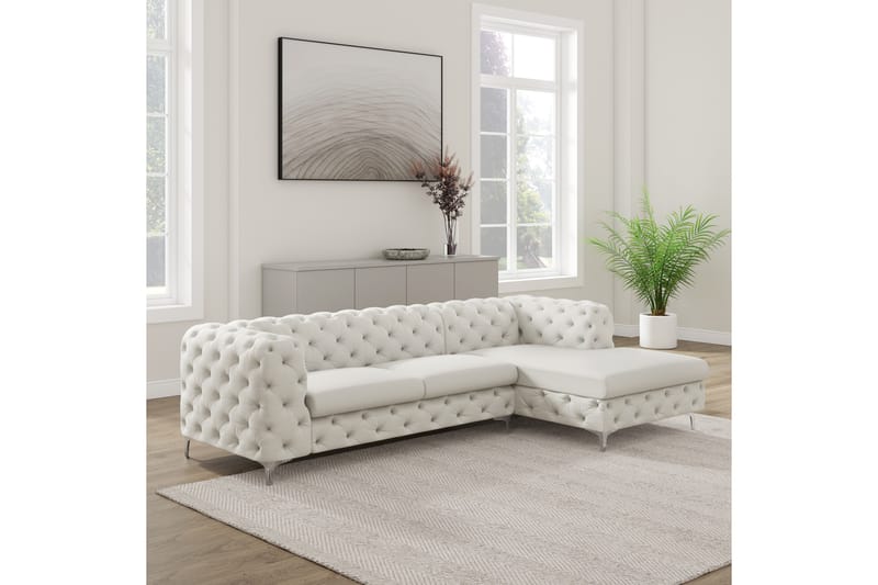 Glennie Sofa med Divan 4-personers - Beige - Møbler - Sofaer - Sofa med chaiselong