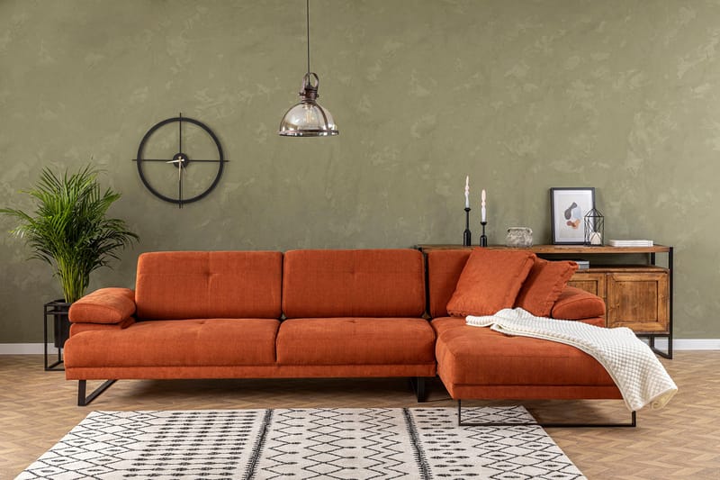 Kitimat Chaiselongsofa 3-personers - Orange - Møbler - Sofaer - Hjørnesofa