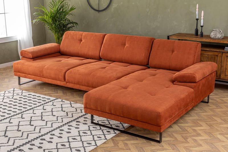 Kitimat Chaiselongsofa 3-personers - Orange - Møbler - Sofaer - Hjørnesofa