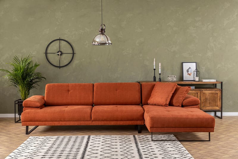 Kitimat Chaiselongsofa 3-personers - Orange - Møbler - Sofaer - Hjørnesofa