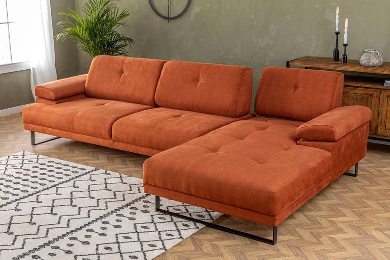 Kitimat Chaiselongsofa 3-personers - Orange - Møbler - Sofaer - Hjørnesofa