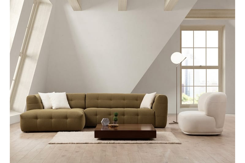 Octavian Sofa med Chaiselong 5-personers - Mørkbeige - Møbler - Sofaer - Sofa med chaiselong