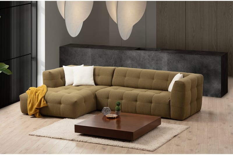 Octavian Sofa med Chaiselong 5-personers - Mørkbeige - Møbler - Sofaer - Sofa med chaiselong