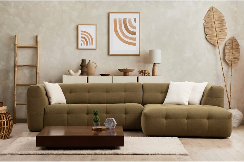 Octavian Sofa med Chaiselong 5-personers - Mørkbeige - Møbler - Sofaer - Sofa med chaiselong