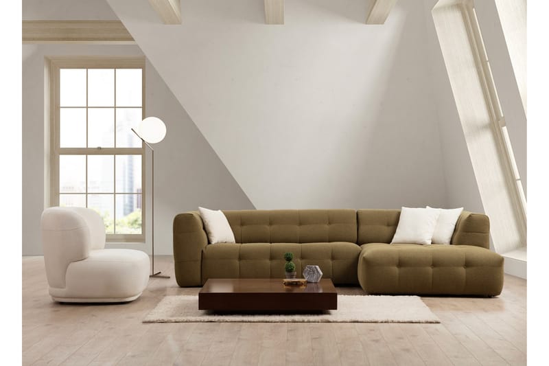 Octavian Sofa med Chaiselong 5-personers - Mørkbeige - Møbler - Sofaer - Sofa med chaiselong