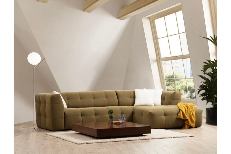 Octavian Sofa med Chaiselong 5-personers - Mørkbeige - Møbler - Sofaer - Sofa med chaiselong