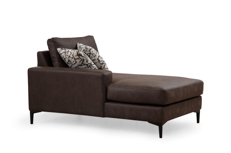 Svanabyn Sofa med Divan og Chaiselong 4-personers - Mørkebrun - Møbler - Sofaer - U Sofa