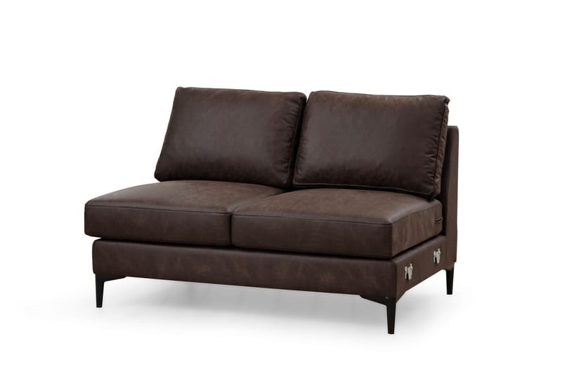 Svanabyn Sofa med Divan og Chaiselong 4-personers - Mørkebrun - M�øbler - Sofaer - U Sofa